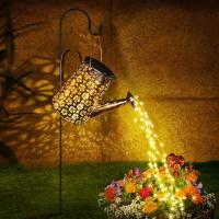 BIT Lámparas Regadera solar con luces, decoración solar para jardín al aire libre, impermeable, linterna colgante grande, luces de paisaje, decoraciones exteriores para despejar el patio, porche, camino, jardinería, regalo, 1 paquete - details 0