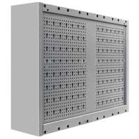 vidaXL Armario de herramientas de pared industrial metal gris y negro - details 5