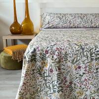 Juego de Sábanas Algodón Blancas 3 o 4 Piezas Estampado Flores Multicolor – Elegancia y Frescura para Tu Cama – Alo Home - details 1