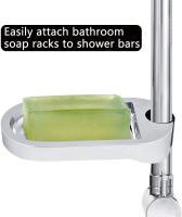 Jabonera para Ducha, 2 piezas, soporte para Esponja de la ducha, bandeja para la ducha ajustable para Barra de Ducha, diámetro del orificio de 25 mm - details 1