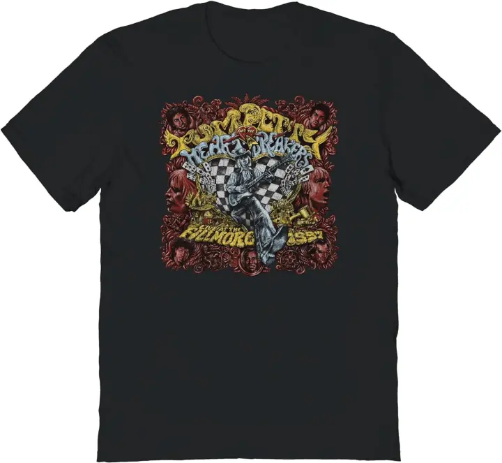 Tom Petty and The Heartbreakers at The Fillmore '97 Camiseta de manga corta para adultos, camiseta gráfica de estilo Vintage - 1