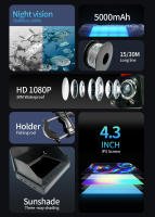 Cámara De Pesca Subacuática Con Pantalla LCD HD Localizador De Peces Portátil Cámara Impermeable IP68 Con LED Y Cable De 30M Para Lago De Hielo - details 4