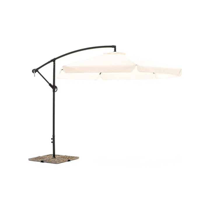 Mediawave tienda jardín paraguas descentralizado brazo con manivela redondo hueco toalla 3x2mt - 1