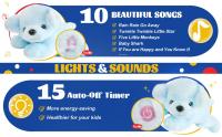 Cojín De Tela Suave De 38cm Con Luz LED Y Música En Forma De Perro Azul Grande Juguete De Peluche Regalo Kawaii Para Niñas Y Niños Decoración Del Hogar - details 3