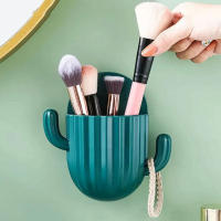 Porta-Pinceles De Cactus Lindo Soporte Para Cuchillas Autoadhesivo Organizador De Artículos De Baño Y Cocina Para Almacenamiento De Cepillos De Dientes - details 1
