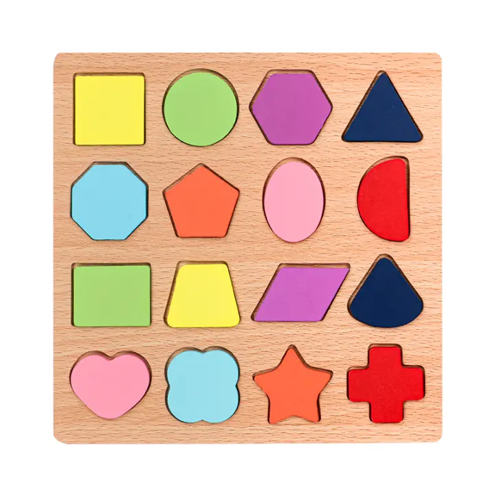 Juego Educativo De Rompecabezas De Madera Para Niños Con Formas Geométricas Y Números Montessori Aprendizaje Preescolar Juguete De Matemáticas Y Alfabeto - 1