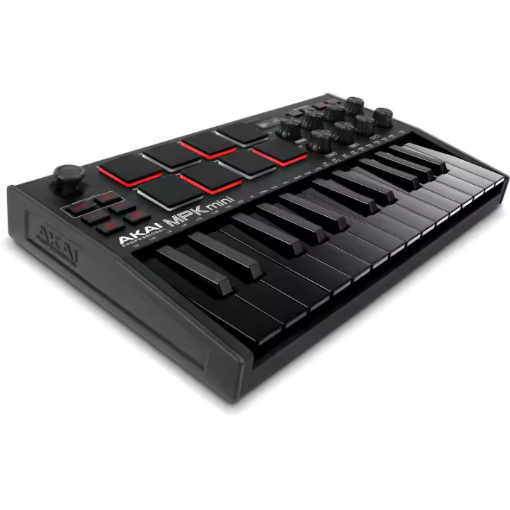 AKAI MPK Mini MK3 Teclado de control Controlador MIDI USB Negro - 1