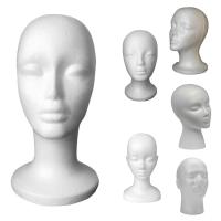 1pcs Maniquí De Esponja Para Mujer Cabeza De Exhibición Para Gorras Gafas Y Pelucas Soporte De Almohadilla De Plástico Blanco - details 8
