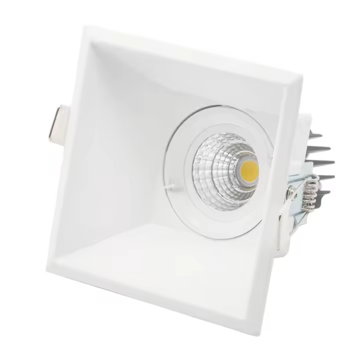 Foco empotrable LED cuadrado - 7 W - 4000 K - 700 Lm - corte 99 x 99 mm - Modelo COB Essential - Pack 10 unidades - AZABAK - 1