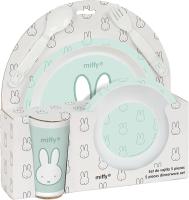 Set de Platos y Cubiertos Miffy Menta para Bebé - Alta Calidad y Diseño Encantador - Ideal para Iniciación en la Comida - Certificado CE - Marca Miffy - details 0