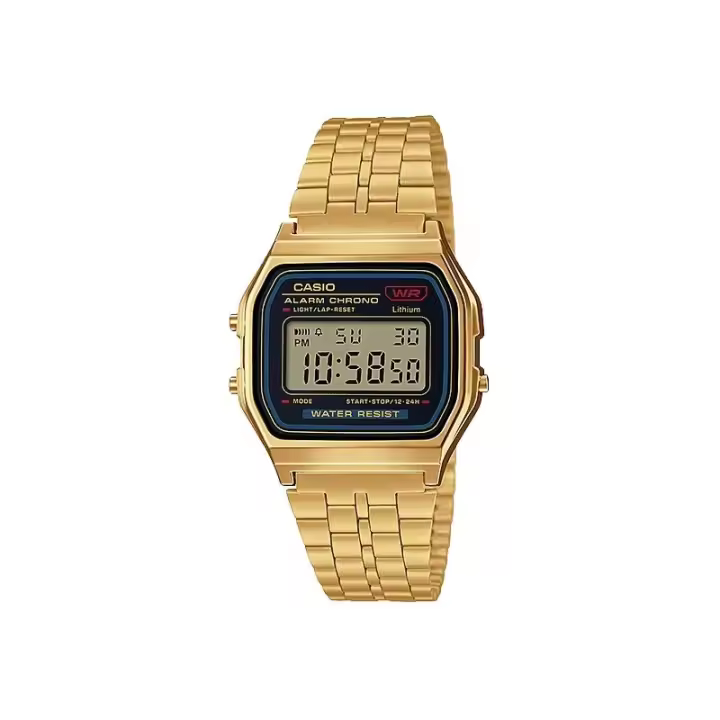 Reloj Casio Unisex A159WGEA-1EF | Caja Resina Dorada | Correa Acero Inoxidable Dorado - 1
