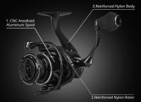Carrete De Pesca KastKing Zephyr Ligero Para Agua Salada Y Río 7+1 Rodamientos 10 Kg Arrastre Fibra De Carbono Para Bass - details 3
