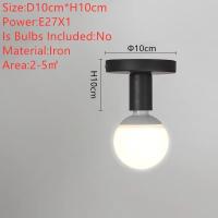 Lámpara De Techo Negra Minimalista E27 Estilo Nórdico Retro Para Decoración De Sala De Estar Dormitorio Baño Cocina Pasillo Y Balcones - details 2