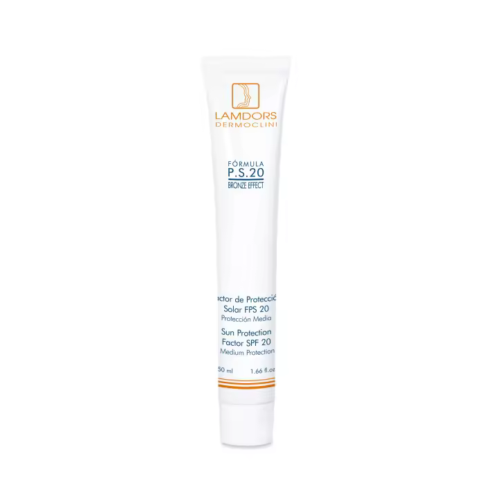 PS20 50ml Factor de Protección Solar FPS 20 - Exfoliación Química para Mejorar la Textura de la Piel  LAMDORS - 1