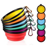 Tazón De Silicona Plegable Para Perros 1000ml Portátil Para Viajes Alimentador De Mascotas Con Clip De Mochila Adecuado Para Todas Las Razas De Perros - details 1