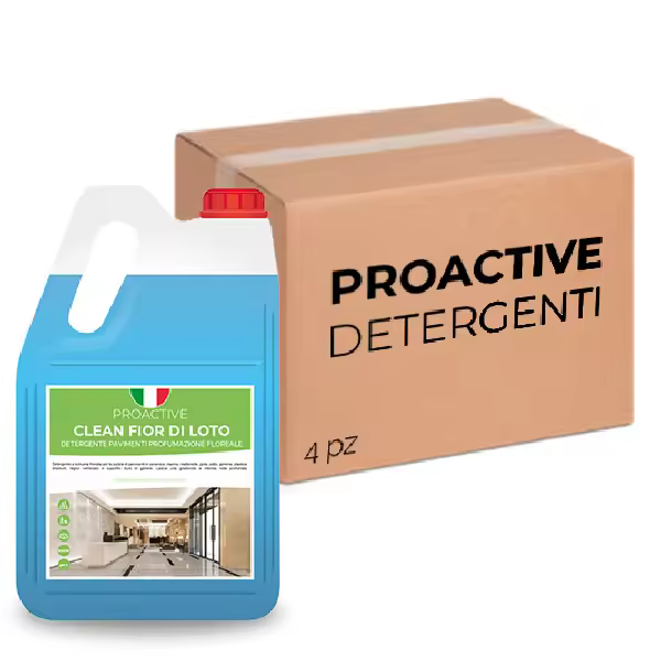 Caja de 4 garrafas de Cleanser para pisos ProActive Clean Flor de Loto 5 litros - 1