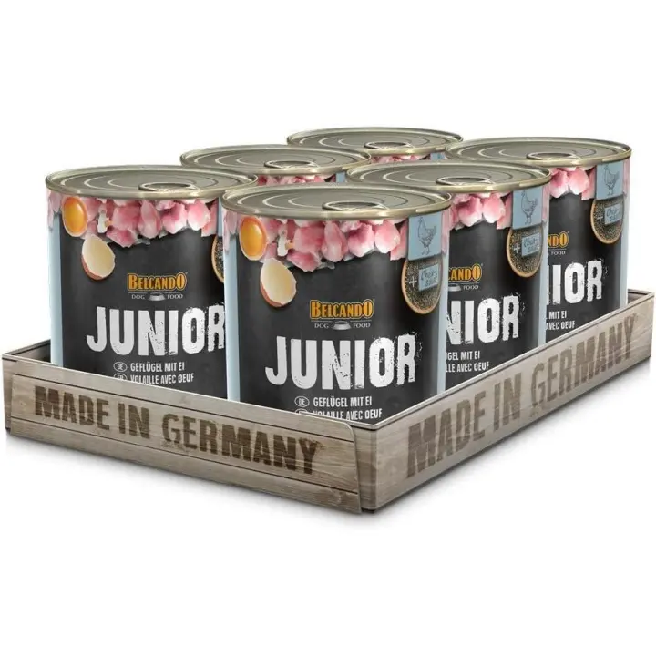 Pack de 6 latas(800Gr) - BELCANDO JUNIOR AVE Y HUEVO 800 GR - 1