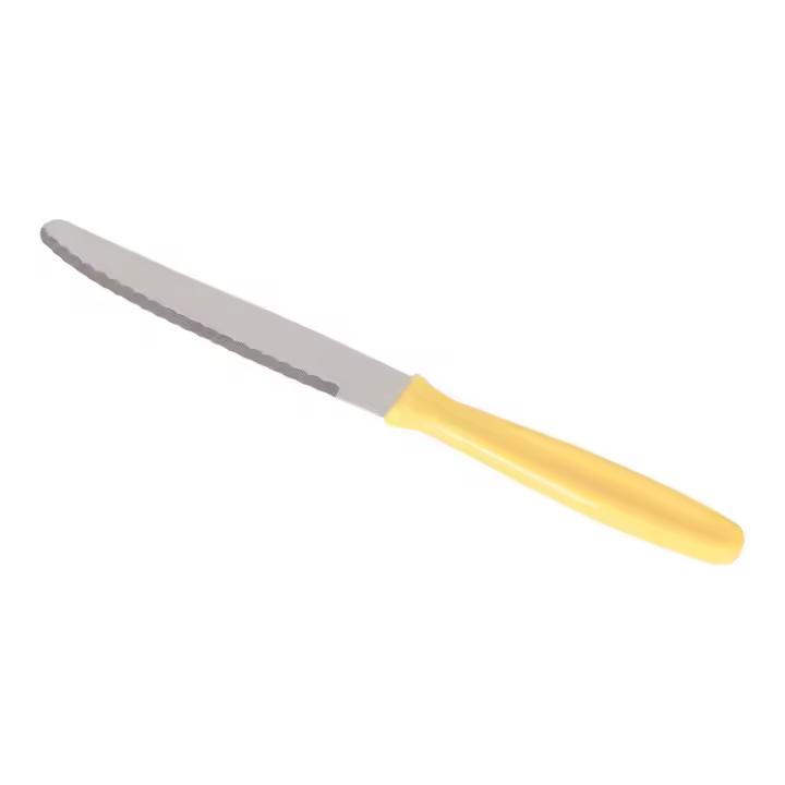 QUTTIN - Set de 6 Cuchillos de Mesa con Sierra Yvory 12.5 Gama Basic - Acero Inoxidable de Alta Calidad, Mango Antideslizante y Diseño Ergonómico - Perfectos para un Corte Cómodo y Versátil | Amystyle - 1