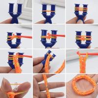 Kit De Hacer Pulseras De Cinta Arco Iris Para Niñas 600-1800 Piezas Set De Banda De Goma DIY Juguete De Manualidades Regalo - details 8