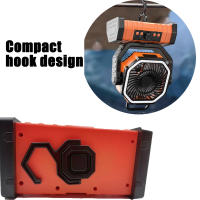 Ventilador Portátil LED De 20000mAh Con Gancho Para Camping Pesca Picnic Emergencias Carga USB Material De Acero Inoxidable - details 9