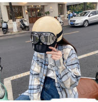 Casco Retro Para Motocicleta Medio Seguridad Para Hombres Y Mujeres Adecuado Para Todas Las Estaciones Ciclismo De Calle Estilo De Moda - details 10