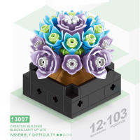 Juego De Bloques De Diamante 3D De Suculentas En Maceta Modelo Decorativo Para Mesa Juguete Creativo Y Relajante Para Adultos - details 1
