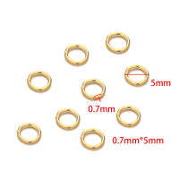 100pcs Anillos De Salto De Acero Inoxidable Con Pintura De Oro Real Para Suministros De Joyería DIY Accesorios Para Collares - details 2