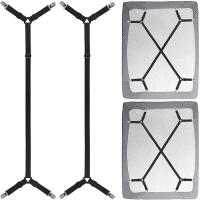 2 PCS Fijadores De Sábanas Elásticos Ajustables Para Colchones Y Sofás Clips De Adaptación Plana Para Cama Material De Poliéster 100% - details 19