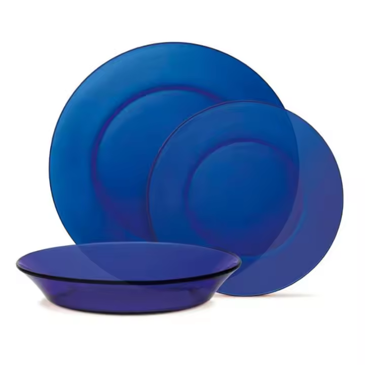 ARISE SHOP-Set de Platos Juego de Vajilla de alta calidad Duralex Lys 12 Piezas - 1