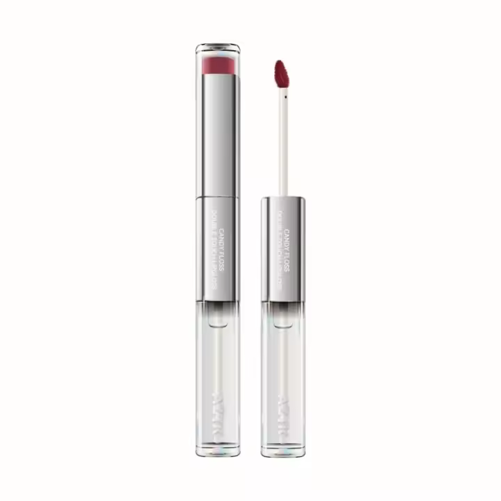 1 lápiz labial mate suave de textura cremosa y efecto gelatina brillante AZTK Double Ends Lip Mud + Lip Gloss, 2 en 1 (08#, 1,7 g) - 1
