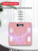 Escala De Peso Digital Inteligente Para Baño Con Análisis De Composición Corporal LED Sin Cable Medidor De Grasa Y Contenido De Agua Material De Vidrio Reforzado Máximo 150KG - details 2