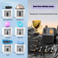 Portable Electric Air Pump 20PSI Wireless SUP Pump Rechargeable 8000mAh Battery Pump with LED Lighting For Car Paddle Boards Kayaks - details 8