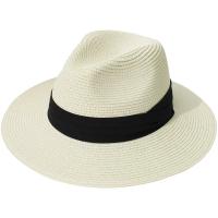 Sombrero De Paja Panamá Plegable Para Mujer Sombrilla Gran Alas Protección Solar De Playa Verano Unisex Casual - details 4