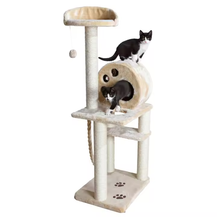 Trixie Rascador para Gatos Salamanca Beige con Forro de Felpa y Postes de Sisal Natural - 1