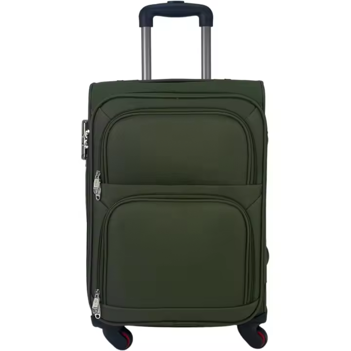COSHANO Maleta de Tela Trolley Equipaje de Mano Cabina Viaje Avión 4 Ruedas 360º Giratorias Aceptada por Todas Las Aerolineas (Verde) - 1