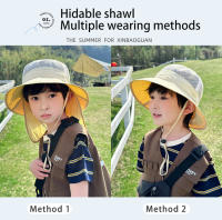 Sombrero De Pescar Para Niños Y Niñas Xinbaoguan 100% Poliéster Con Gran Alas Protección Solar Transpirable Para Verano - details 4