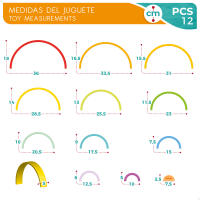 WOOMAX Juguete construcción de madera arcoíris XL - details 4