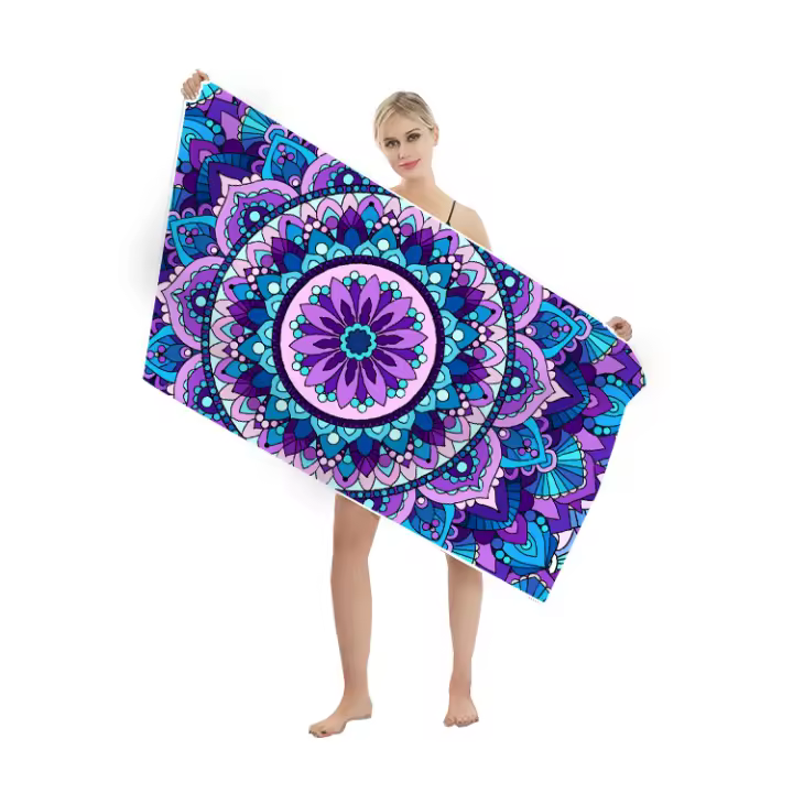Toalla de Playa de Microfibra, XXL Toalla de Baño, 180 x 90 cm Ultraligera y de Secado rápido Toalla de Viaje, Toalla de Viaje Portátil para Fitness, Yoga, Sauna (EE02) - 1