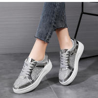 Zapatos Planos De Brillo Elegantes Y Moda Con Suela Gruesa Transpirables Ligeros Para Mujer Zapatos Deportivos Casuales Con Cierre De Lazo - details 9
