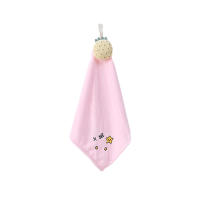 Toalla Cuadrada De Fleece Para Niños Coral Suave Y Gruesa Absorbente De Agua Con Dibujos Animados Colgante Para El Hogar - details 2