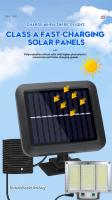 1PC Luz Solar Exterior Impermeable Con Sensor De Movimiento Y Control Remoto 3 Modos 192 LED Para Patio Garage Jardín - details 23