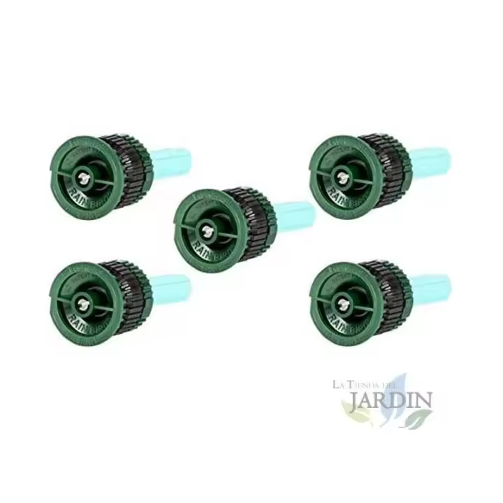 RAIN BIRD 5 Boquillas HE-Van-08 para aspersor de riego Rain Bird, alta eficiencia y ahorro de agua. Alcance 2,4m, verde - 1
