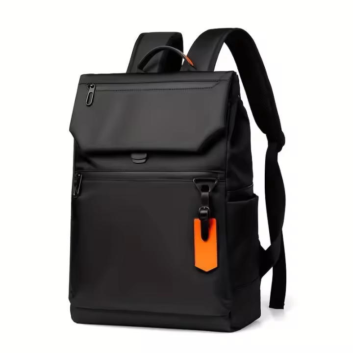 Mochila impermeable de tela Oxford para hombre, bolsa para ordenador portátil de 14 y 15,6 pulgadas con puerto de carga Usb, impermeable con cremallera, para viaje al aire libre y autobús - 1