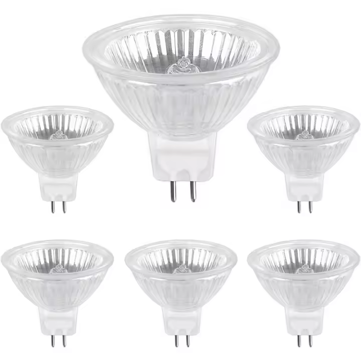 Bombillas halógenas GU5.3 50W 12V - Blanco Cálido 2700K, paquete de 6 - 1