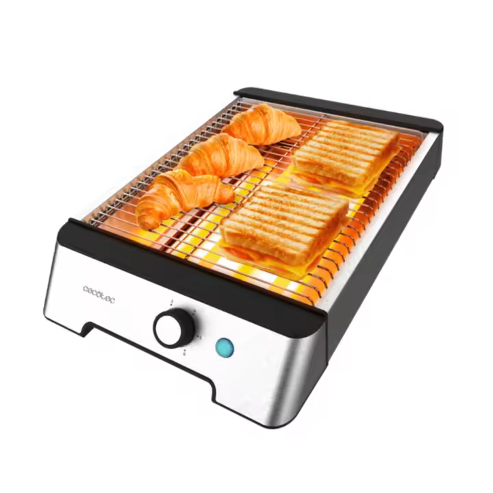Tostador horizontal Cecotec NiceSlice Inox 1000W control mecánico - 1