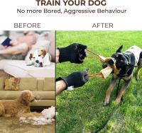 Calcetín de mordedura de perro de yute, juguete de mordedura de perro extra resistente, juguetes interactivos para perros medianos a grandes, ideal para tira y dura de la guerra - details 3