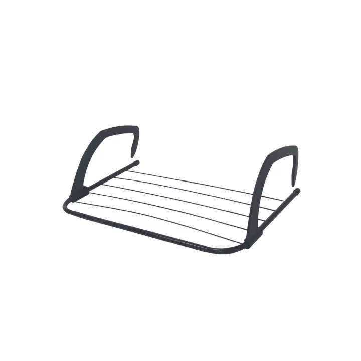 Tendedero Plegable Balcon/Radiador Pipali 50x30x15,5cm GSC EVOLUTION - Acero y PP - 6 Barras - Fácil Plegado - Ideal para Balcones, Barandillas y Radiadores - Soporte Máximo 3 Kg - 1