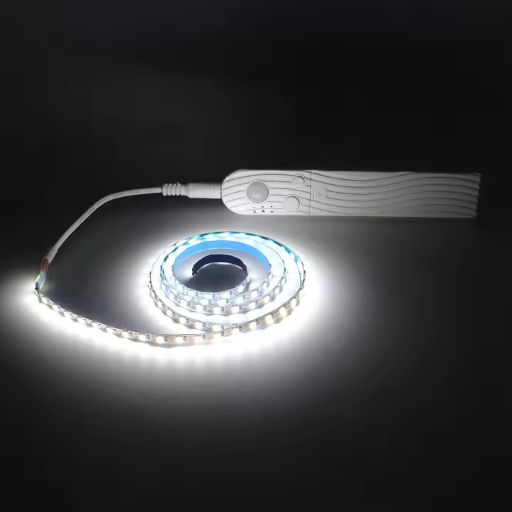 Tira De Luz LED Con Sensor De Movimiento 1M-5M Para Armario Cama Escalera Iluminación De Gabinete Operada Por Batería - 1