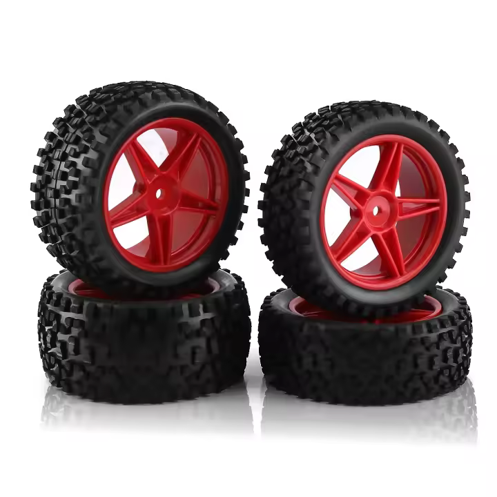 Pneumáticos De Goma RS Para Coche RC off Road Resistente Al Desgaste Rueda De Plástico Para HSP 94107 94166 94106 94155 Tamiya Wltoys 144001 - 1