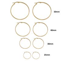 S&LE CHIC® Pendiente Aro Circular Plano para Mujer en Acero Inoxidable - details 3